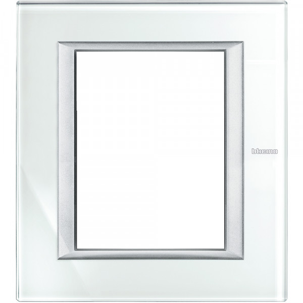 Plaque Axolute Bticino Whice - 3 + 3 modules