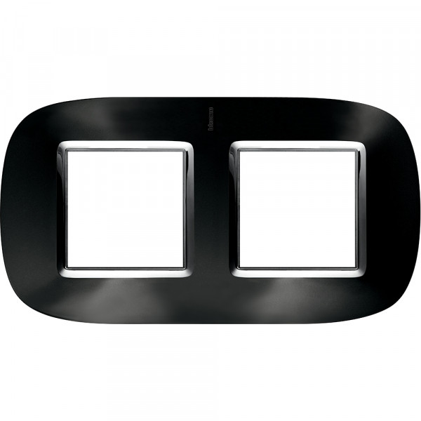 Plaque Axolute Bticino Anthracite - 2 x 2 modules entraxe 71
