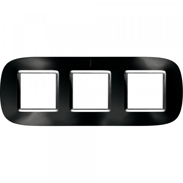 Plaque Axolute Bticino Anthracite - 3 x 2 modules entraxe 71