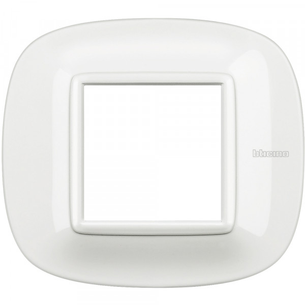 Plaque elliptique Axolute Métallisé 2 modules - Blanc