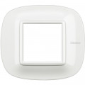 Plaque elliptique Axolute Métallisé 2 modules - Blanc