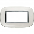 Plaque Axolute Bticino Translucide Blanc - 4 modules