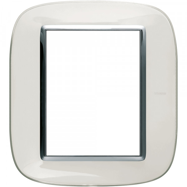 Plaque Axolute Bticino Translucide Blanc - 3 + 3 modules