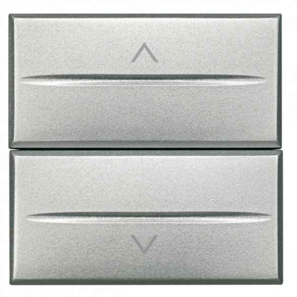 Inverseur position fixe volets roulants Axolute Bticino - alu - 2 modules