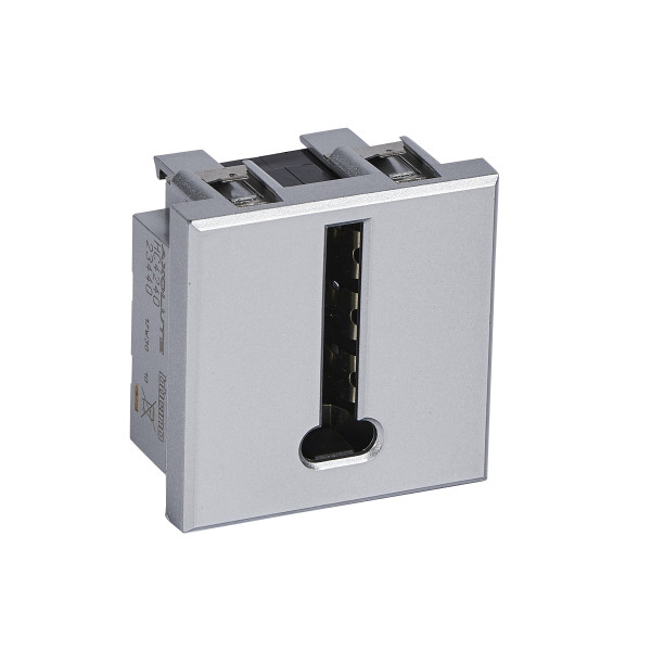 Prise téléphone Axolute Bticino 8 plots - 2 modules - alu