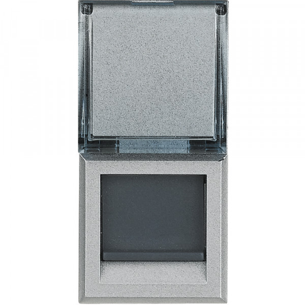 Prise RJ45 aluminium Bticino Axolute catégorie 6 FTP 1 module