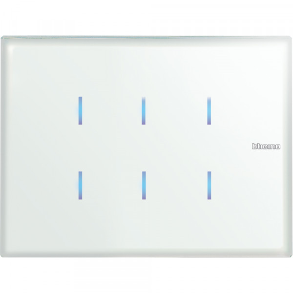 Commande tactile MyHome whice Bticino Axolute 6 touches 3 modules