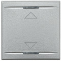 Enjoliveur aluminium symbole montée/descente Bticino Axolute 2 modules