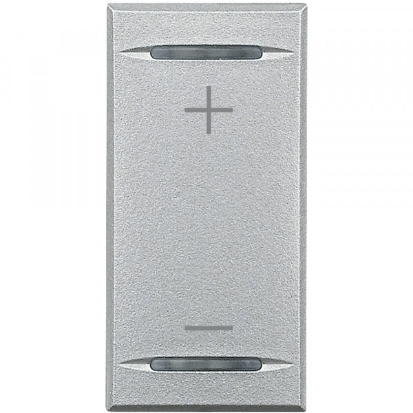 Enjoliveur aluminium symbole "+/-" Bticino Axolute MyHome Bus 1 module
