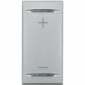 Enjoliveur aluminium symbole "+/-" Bticino Axolute MyHome Bus 1 module