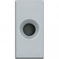 Sortie de câble Ø 9mm Axolute Bticino - 1 module Bticino Axolute - finition Alu