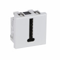 Prise téléphone en T blanc Bticino Axolute 8 Plots 2 Modules