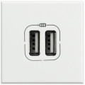 Chargeur double USB blanc Bticino Axolute