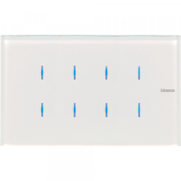 Commande tactile MyHome white Bticino Axolute 8 touches 4 modules
