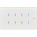 Commande tactile MyHome white Bticino Axolute 8 touches 4 modules