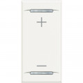 Enjoliveur blanc symbole "+/-" Bticino Axolute MyHome Bus 1 module