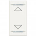 Manette Bticino Axolute MyHome Bus - symbole montée/descente - 1 module - Blanc