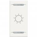 Manette bascule 1 module symbole lumière Axolute White