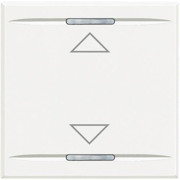 Enjoliveur blanc symbole montée/descente Bticino Axolute 2 modules