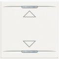 Enjoliveur blanc symbole montée/descente Bticino Axolute 2 modules