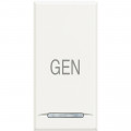 Manette poussoir 1 module GEN Axolute White