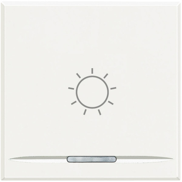 Manette poussoir 2 modules symbole lumière Axolute White