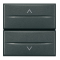Inverseur position fixe volets roulants Axolute Bticino - anthracite - 2 modules
