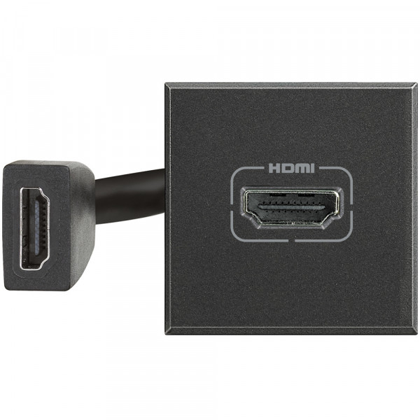 Prise HDMI anthracite Bticino Axolute 2 modules