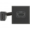 Prise HDMI 2 modules Bticino Axolute Anthracite