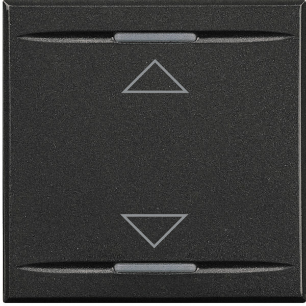 Enjoliveur anthracite symbole montée/descente Bticino Axolute 2 modules