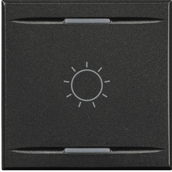 Enjoliveur anthracite symbole lumière Bticino Axolute 2 modules