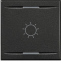 Enjoliveur anthracite symbole lumière Bticino Axolute 2 modules