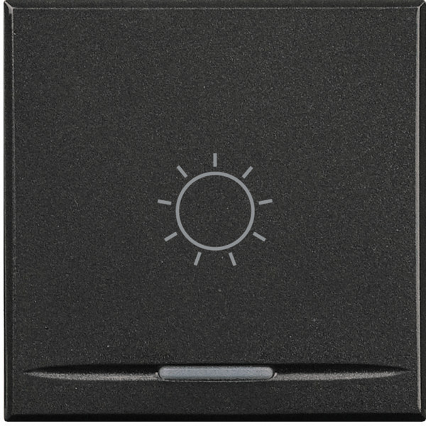 Manette poussoir 2 modules symbole lumière Axolute Anthracite
