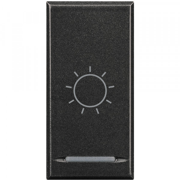 Manette poussoir 1 module symbole lumière Axolute Anthracite