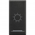 Manette poussoir 1 module symbole lumière Axolute Anthracite