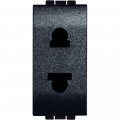 Prise de courant 2p Living Light Bticino Anthracite 16A - 127/250V standard Euro-Américain