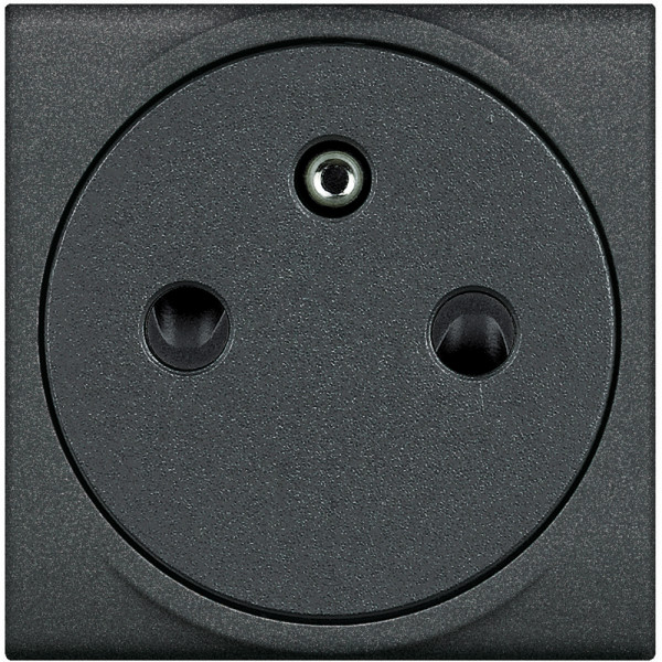 Prise de courant 2P+T anthracite Bticino Livinglight surface bornes automatiques 16A 250V 2 modules