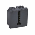 Prise téléphone en T anthracite Bticino Livinglight 8 plots 2 modules