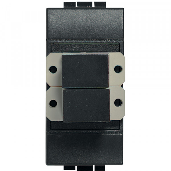 Connecteur fibre optique anthracite Bticino Livinglight SC Duplex