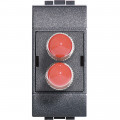 Connecteur fibre optique anthracite Bticino Livinglight ST Duplex