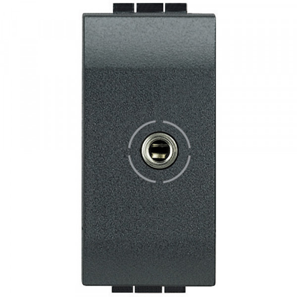 Connecteur jack 3.5 anthracite Bticino Livinglight