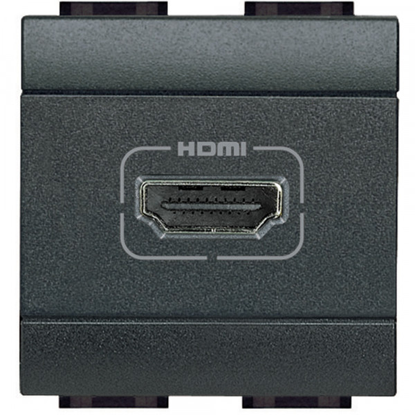 Connecteur HDMI anthracite Bticino Livinglight