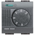 Thermostat électronique d'ambiance avec commutateur été/hiver Living Light Bticino Anthracite