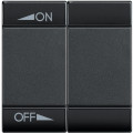 Manette bascule symbole ON variation - OFF variation 2 modules - LivingLight Anthracite