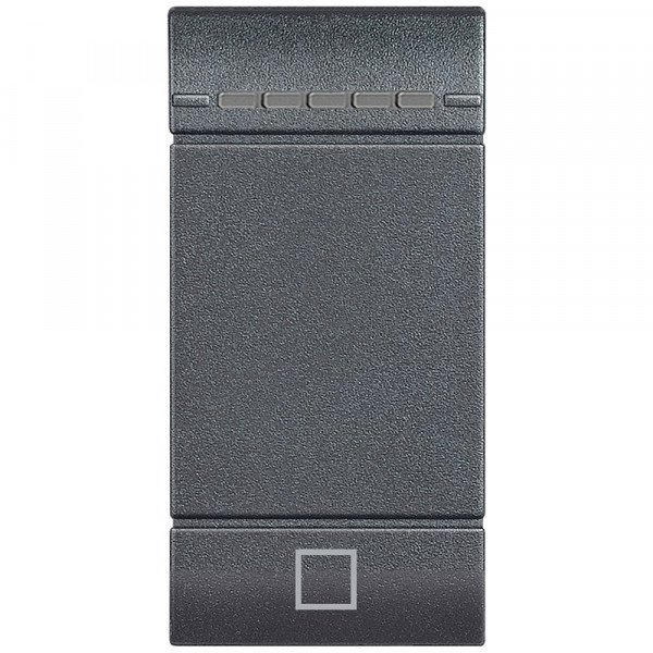Manette poussoir symbole Stop 1 module - LivingLight Anthracite