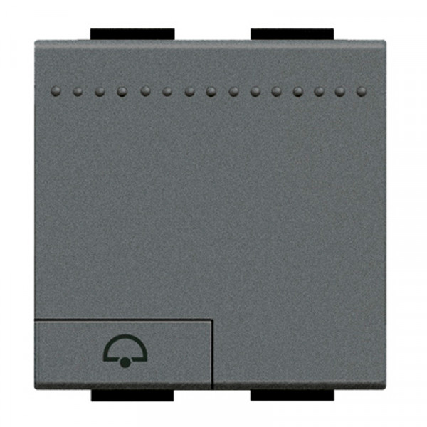 Manette poussoir symbole SONNETTE 2 modules - LivingLight Anthracite