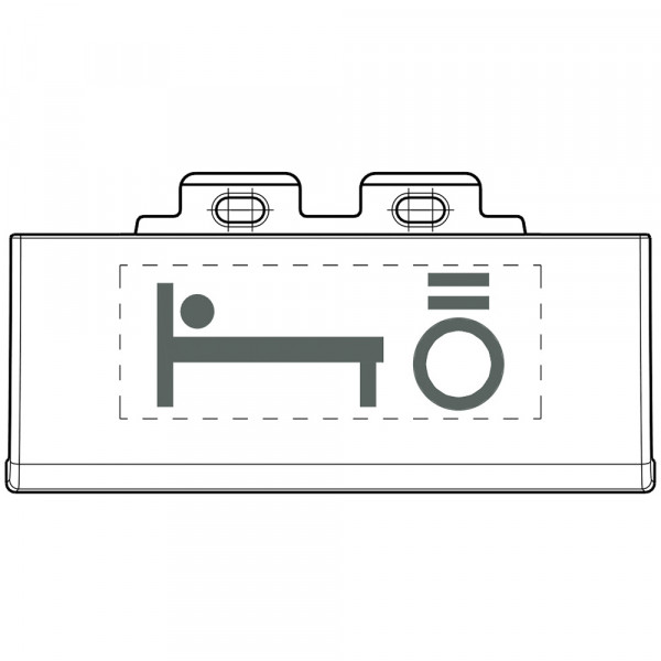 Pictogramme d'éclairable anthracite Bticino Livinglight avec symbole Lumière/Lit lot de 51