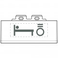 Pictogramme d'éclairable anthracite Bticino Livinglight avec symbole Lumière/Lit lot de 51