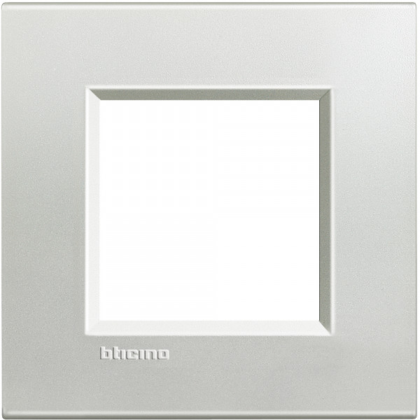 Plaque Living Light Bticino Argent - 2 modules