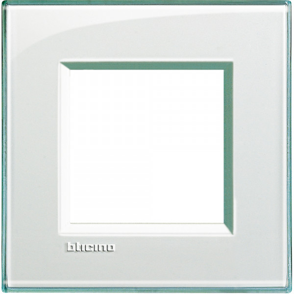Plaque aquamarine Bticino Livinglight 1 poste 2 modules